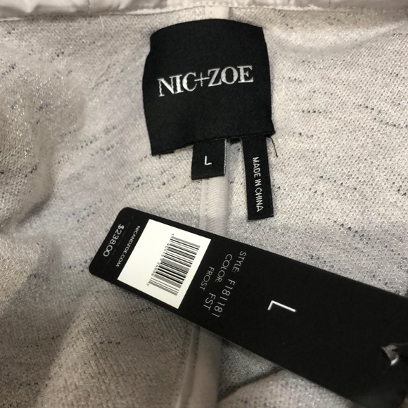NWT NIC + ZOE Grey Basic Jacket Coat Outerwear - Picture 6 of 6